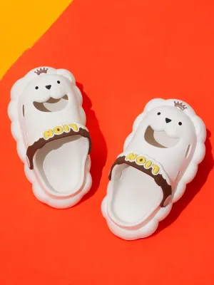 Regal Roar White Lion Kids' Clogs - Majestic Comfort for Your Cub
