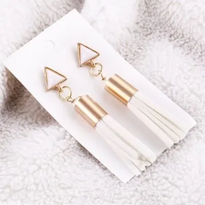 Retro Style Tassel Earring (leather)