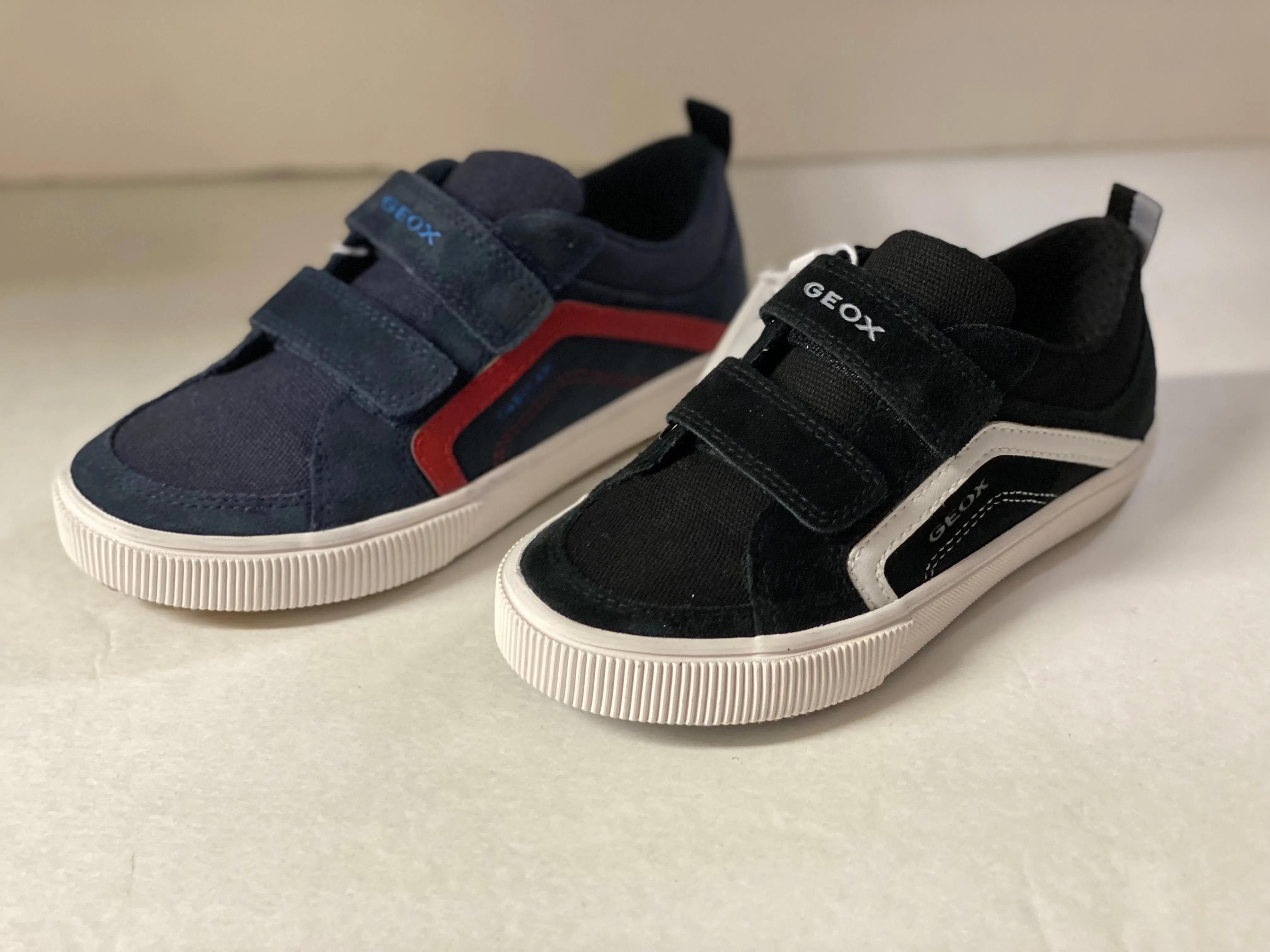 SALE Geox J Alonisso Velcro Sneaker Swivel Stripe