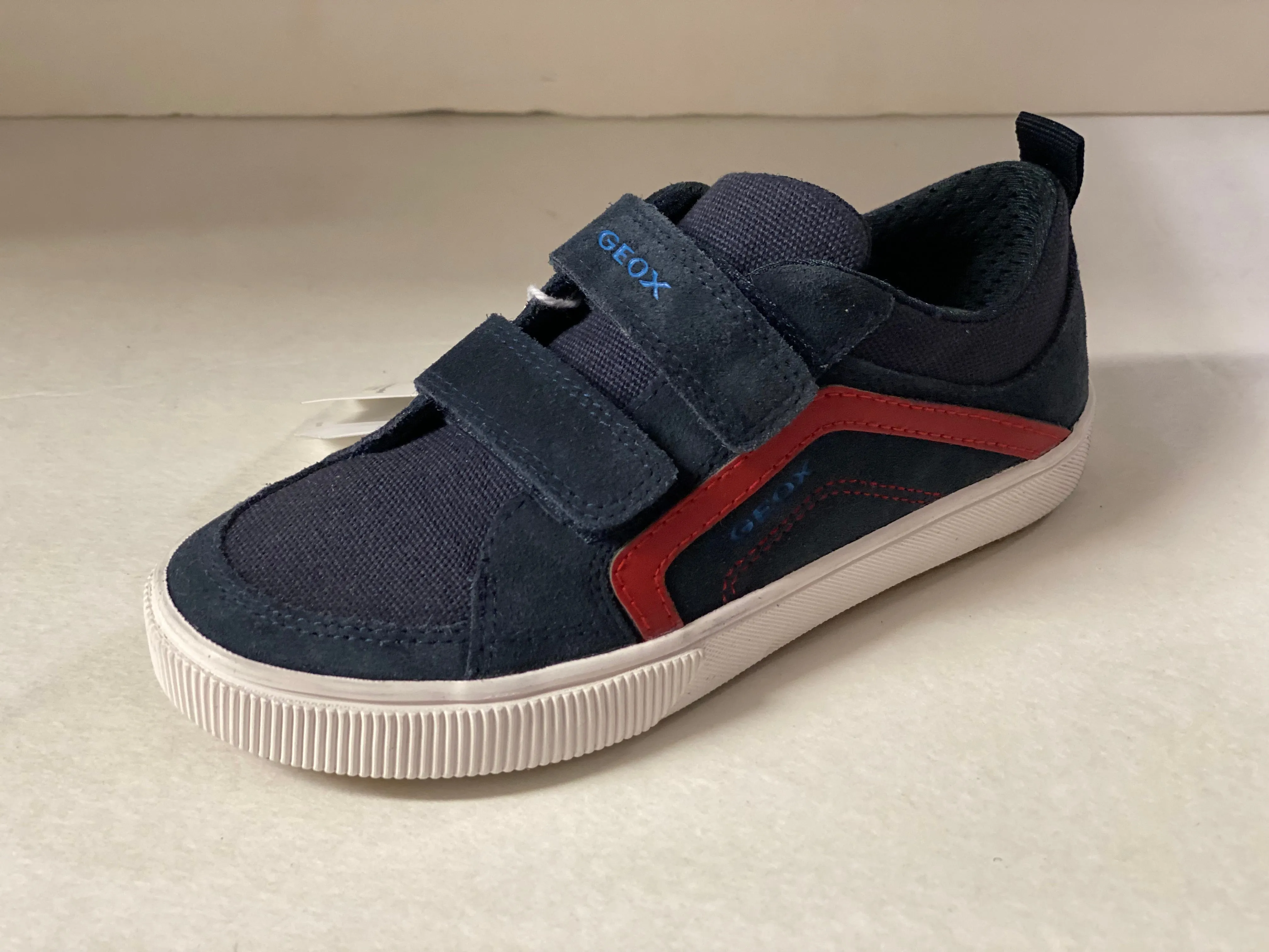 SALE Geox J Alonisso Velcro Sneaker Swivel Stripe