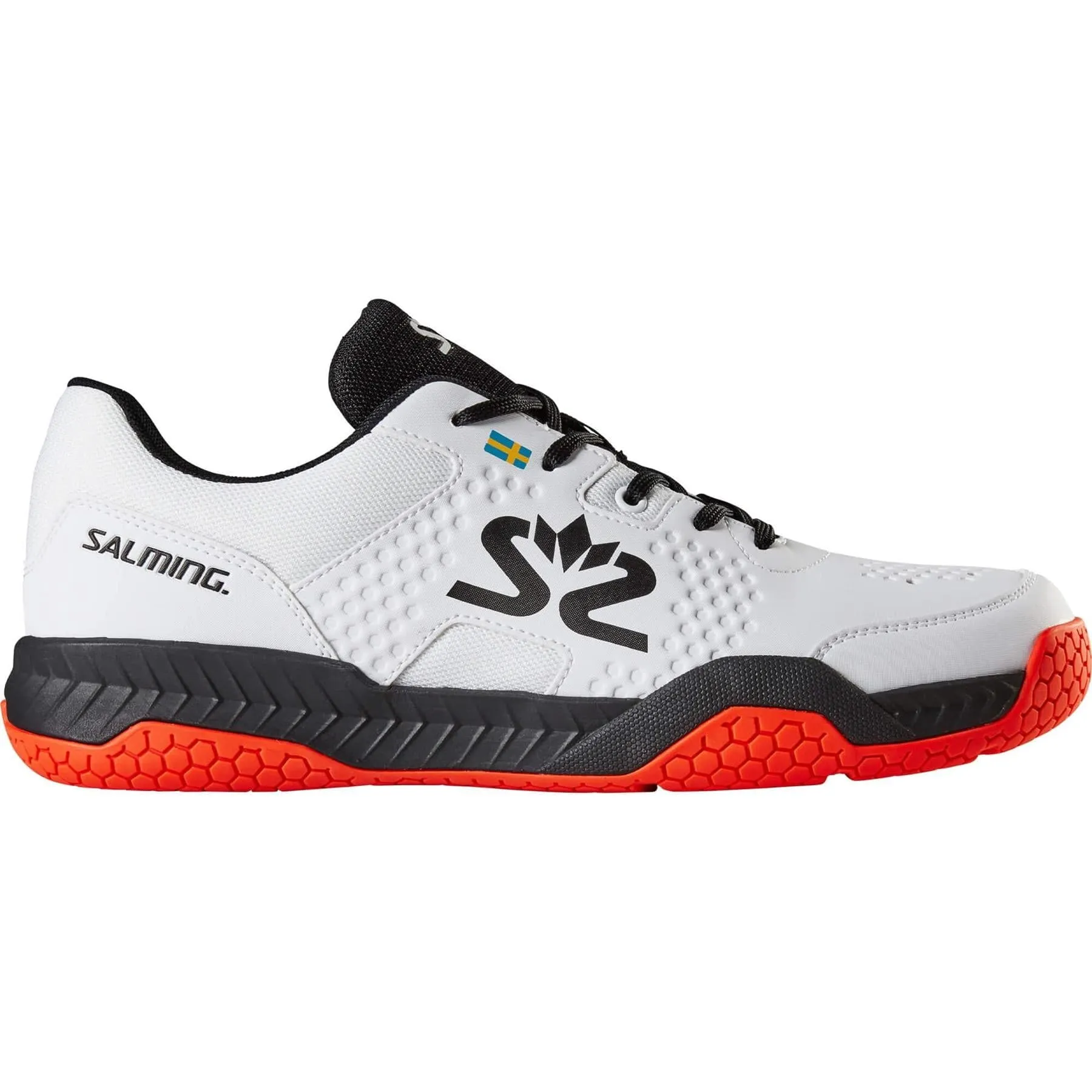 Salming Hawk Court Mens Badminton Shoes - White / Black