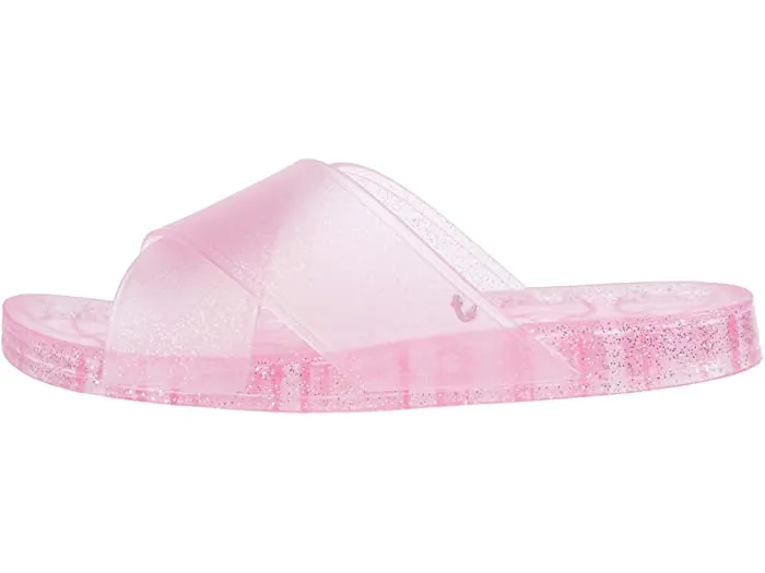 Sam Edelman Jelly Jaylee Colorblock Translucent Slip On Sandals PINK CONFETTI