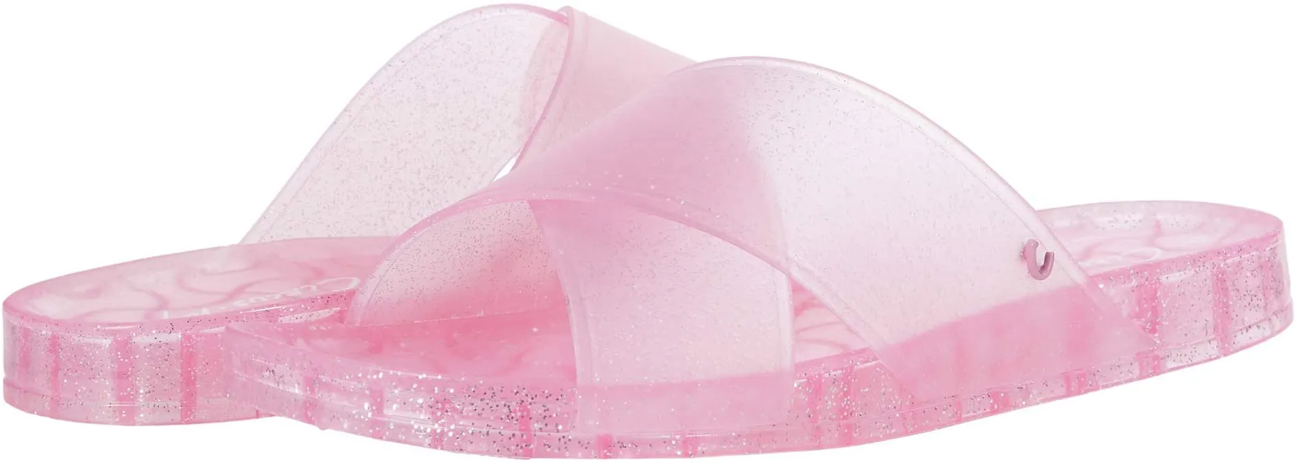 Sam Edelman Jelly Jaylee Colorblock Translucent Slip On Sandals PINK CONFETTI