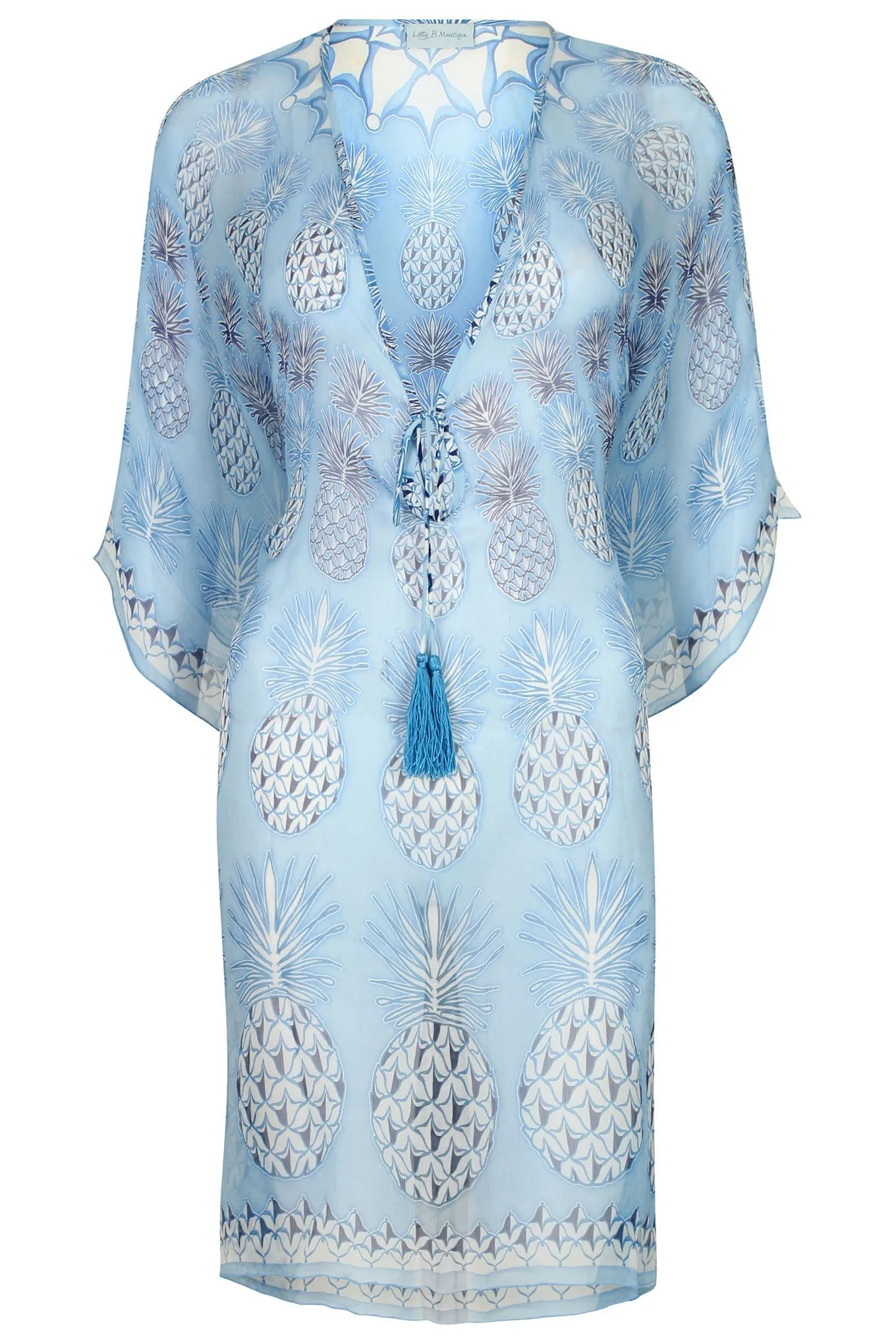 Silk Chiffon Cosima Kaftan PINEAPPLE