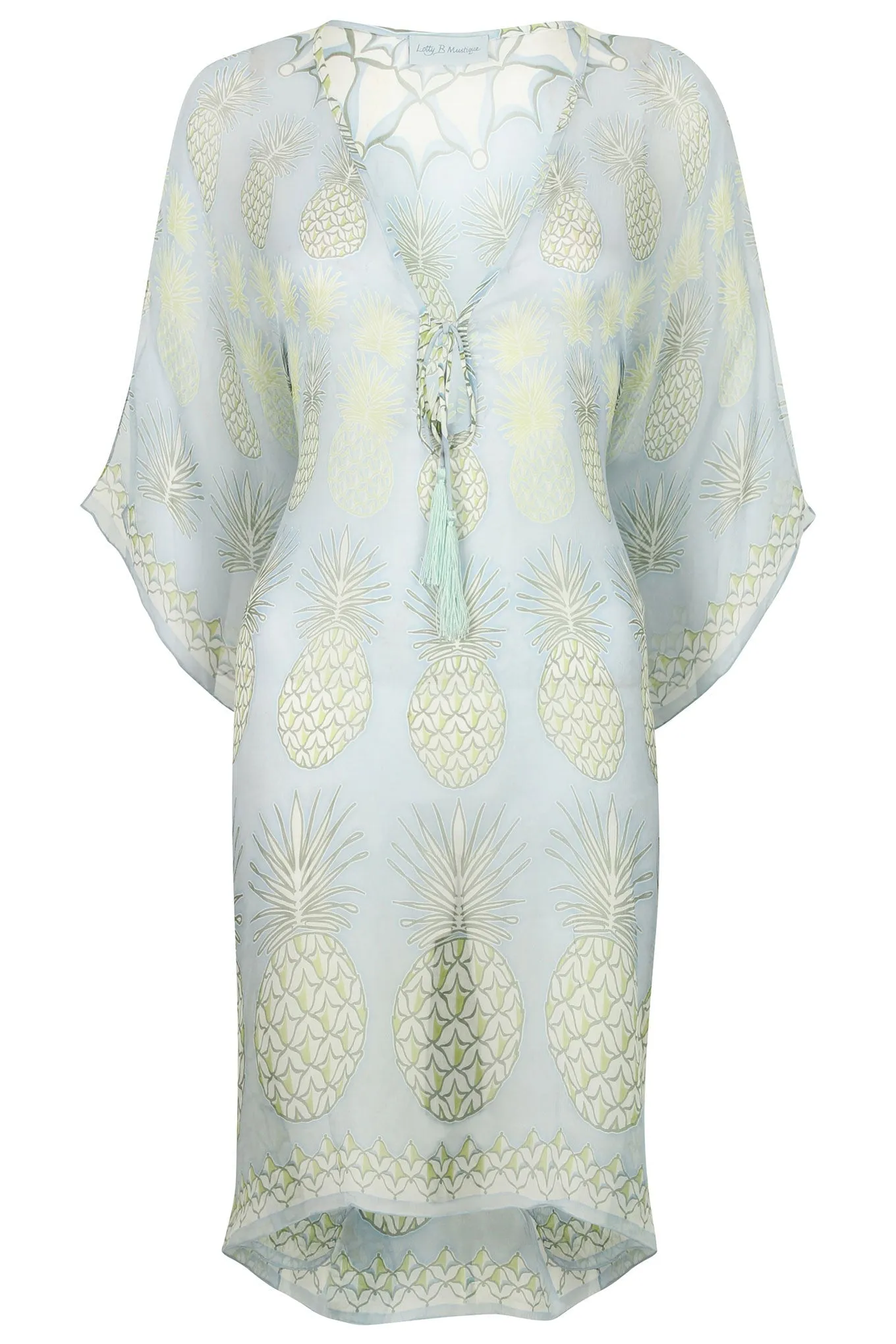 Silk Chiffon Cosima Kaftan PINEAPPLE