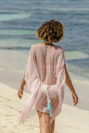 Silk Chiffon Cosima Kaftan SEAHORSE