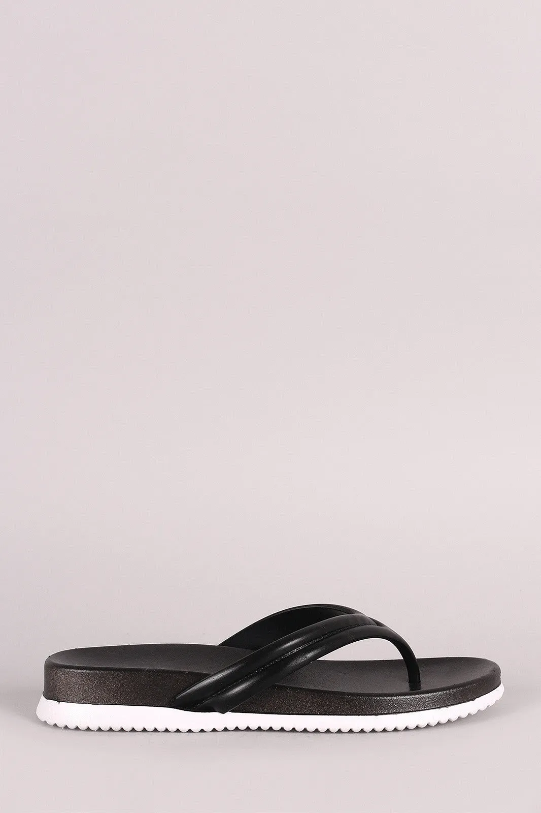 Simple T-Strap Thong Jelly Sandal