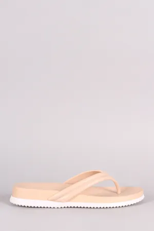 Simple T-Strap Thong Jelly Sandal
