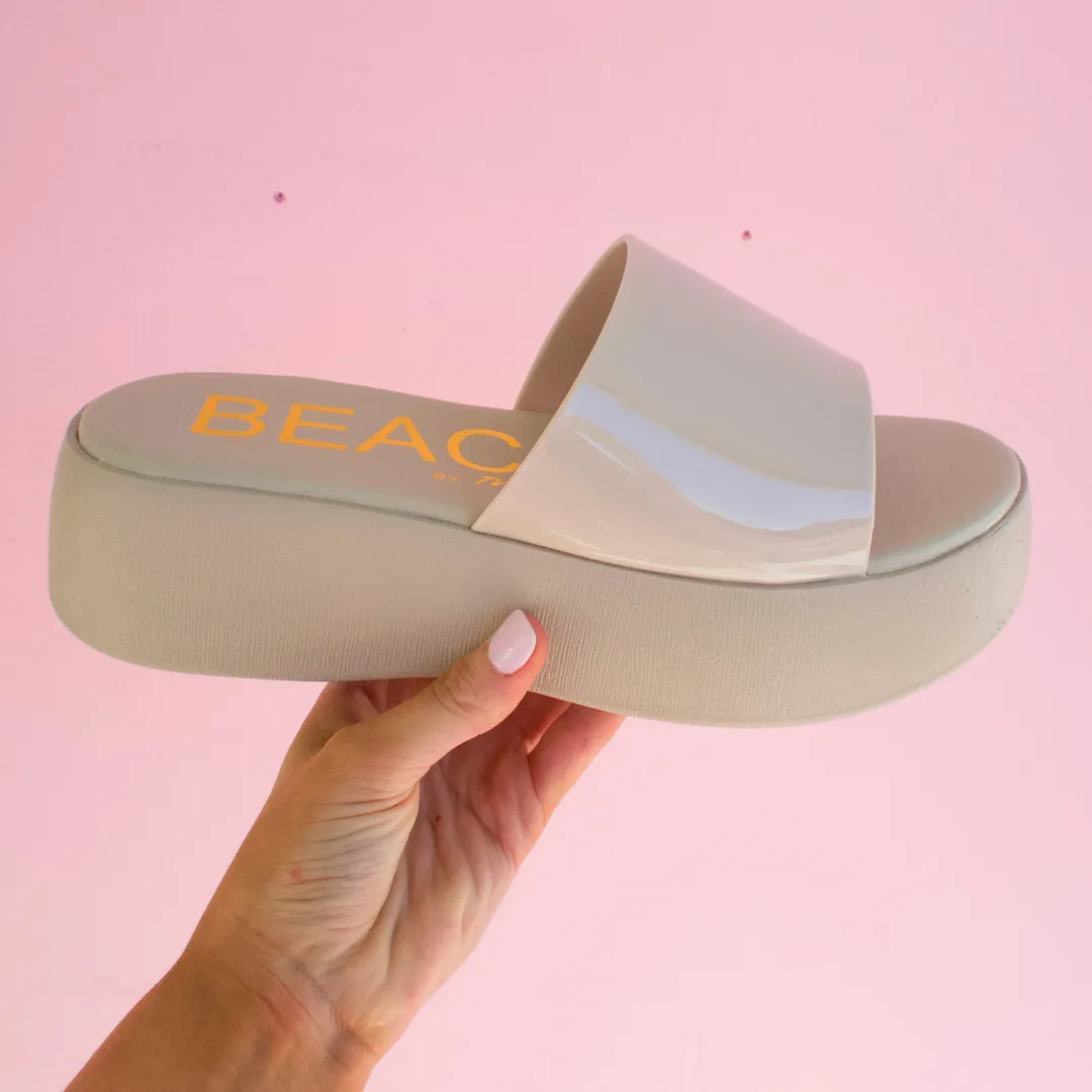 Solar Platform Sandals, Nude.FINAL SALE