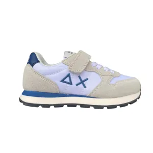 Sun68 scarpa sneakers da bambino con strappo e laccio elastico Tom Solid Z35301K 01 bianco