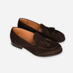Tassel loafers - dökkbrúnt rúskinn