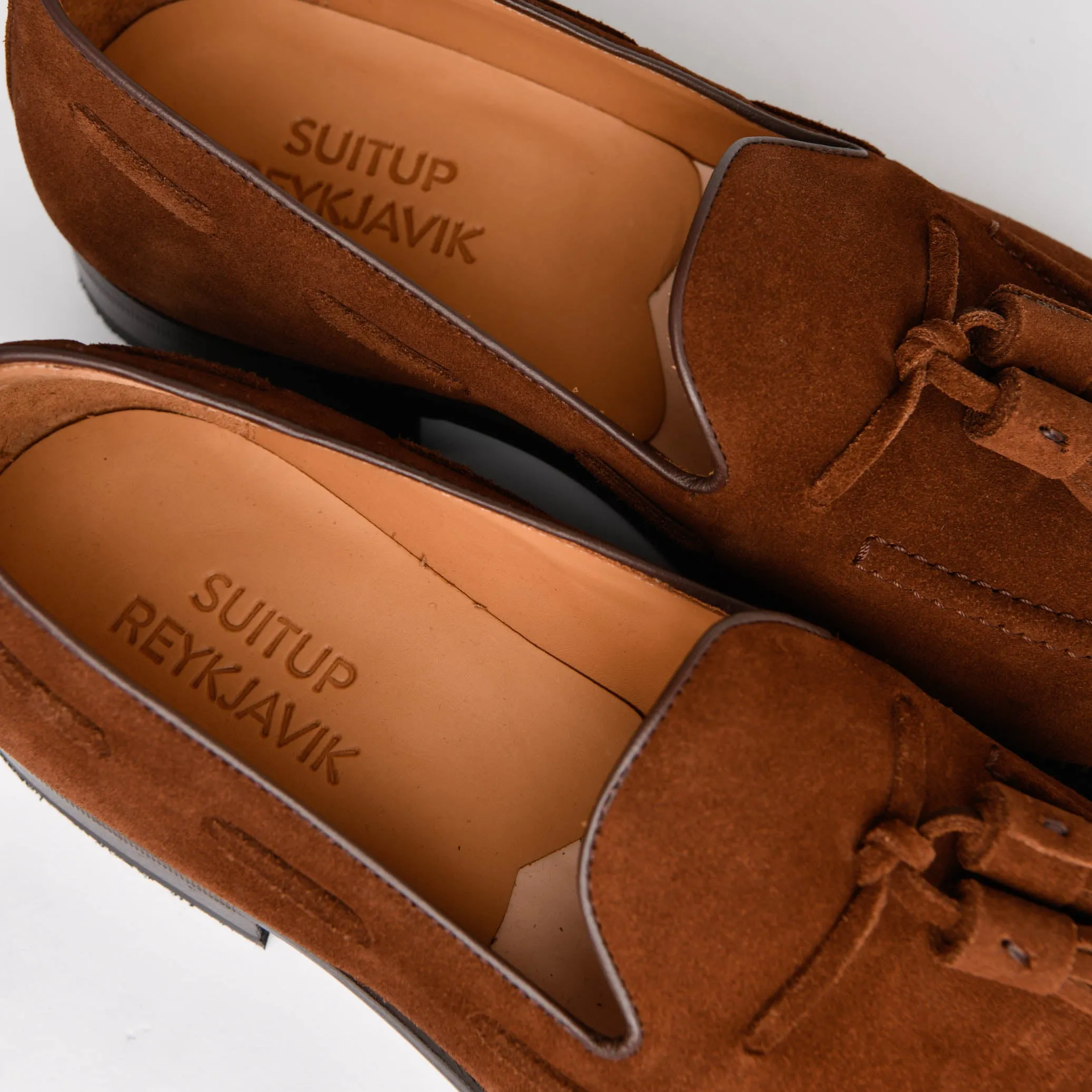 Tassel loafers - ljósbrúnt rúskinn