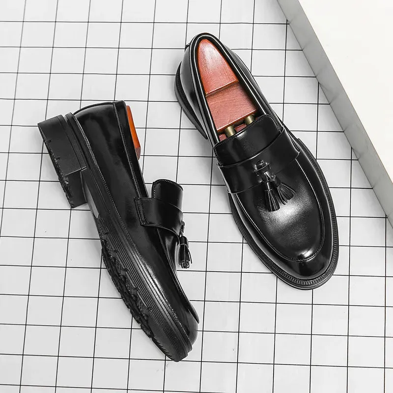 TC Fashion Leather Tassel Shoes