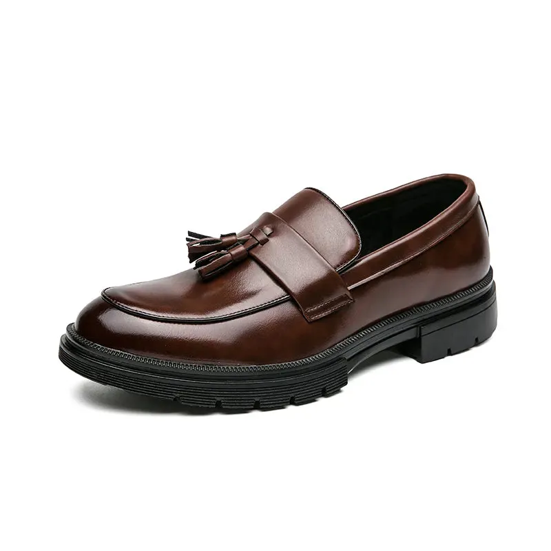 TC Fashion Leather Tassel Shoes