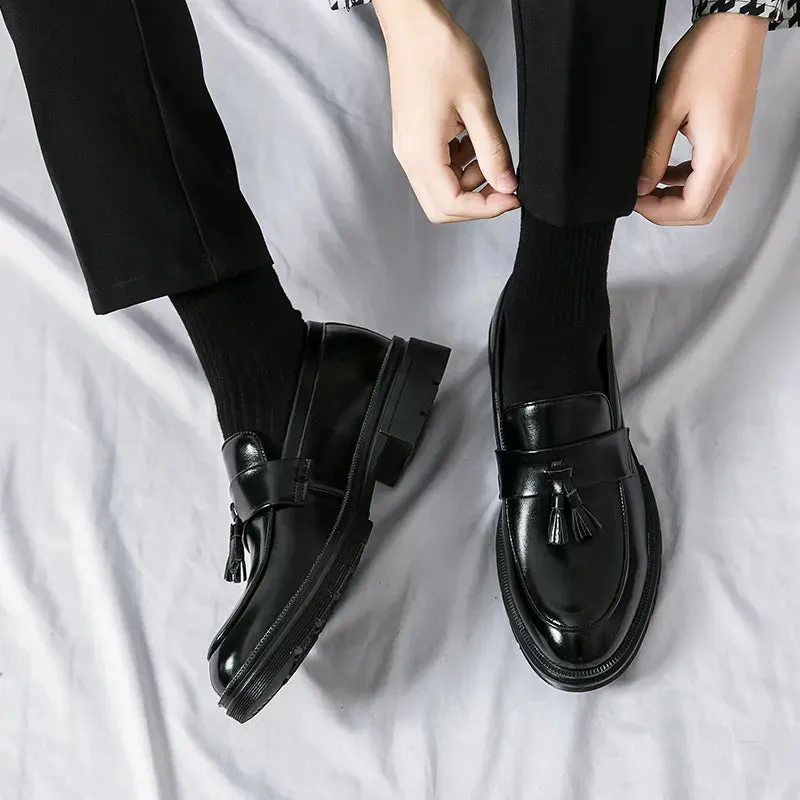 TC Fashion Leather Tassel Shoes