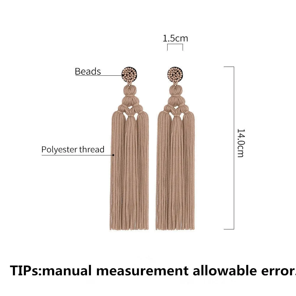 TEEK - Handmade Tassel Hang Earrings