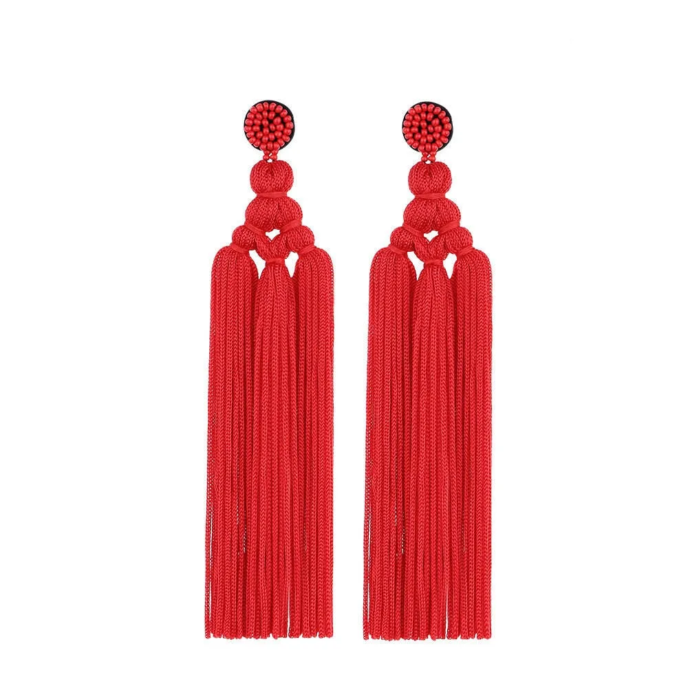 TEEK - Handmade Tassel Hang Earrings