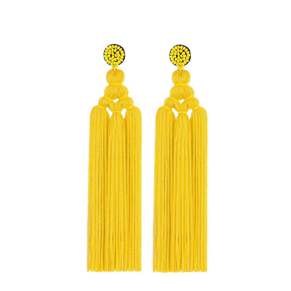 TEEK - Handmade Tassel Hang Earrings