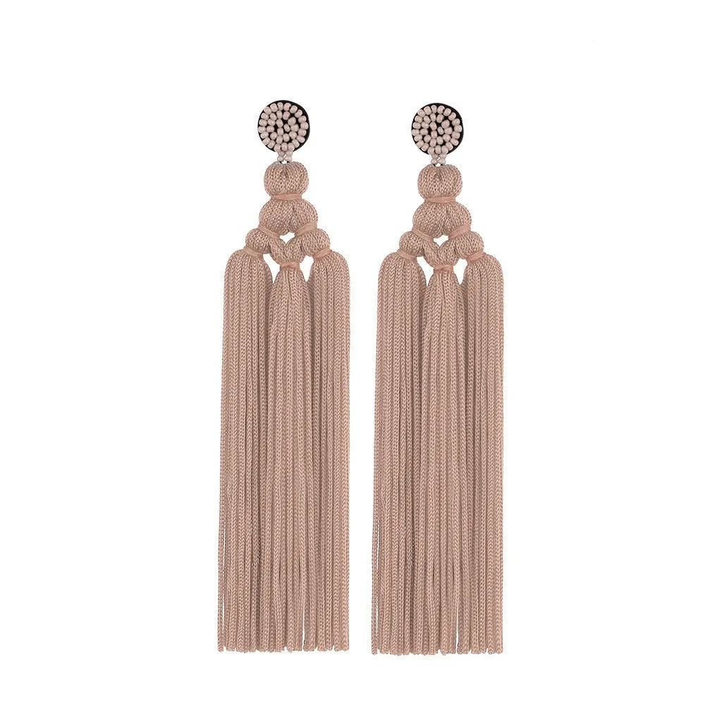 TEEK - Handmade Tassel Hang Earrings