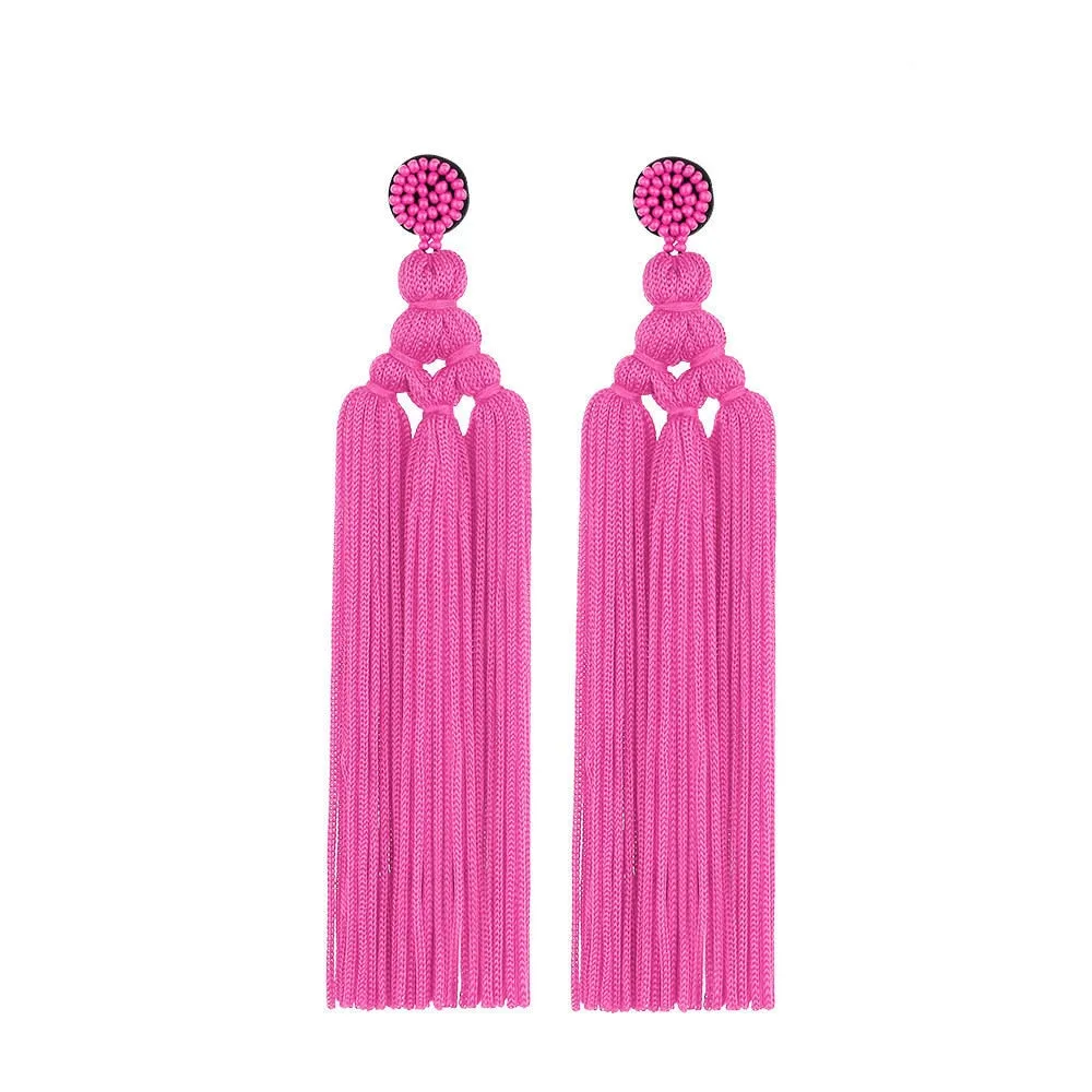 TEEK - Handmade Tassel Hang Earrings