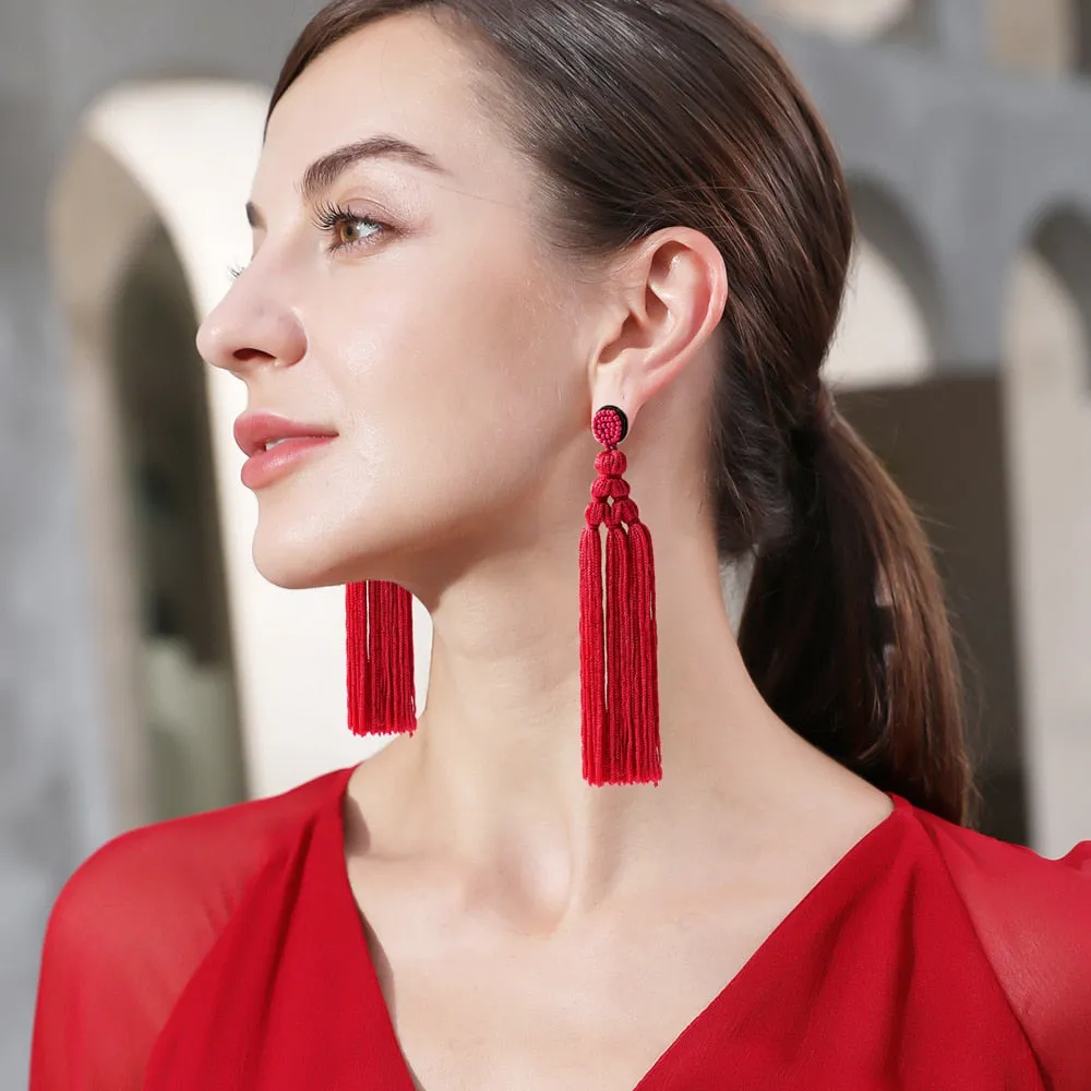 TEEK - Handmade Tassel Hang Earrings