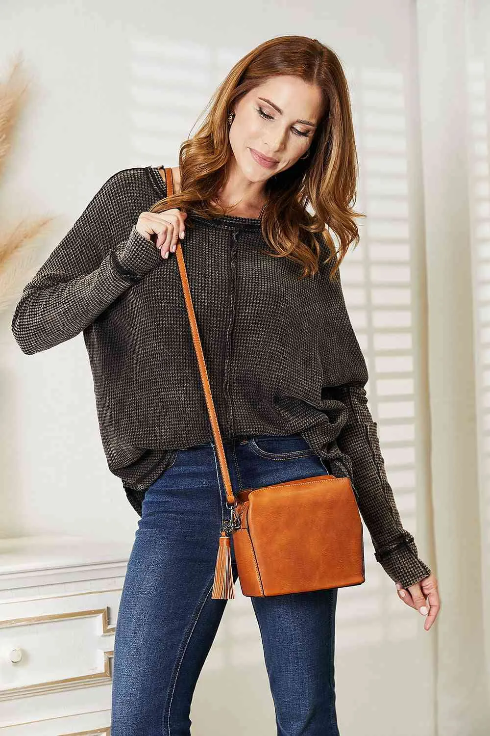 TEEK - PU Leather Bag with Tassel