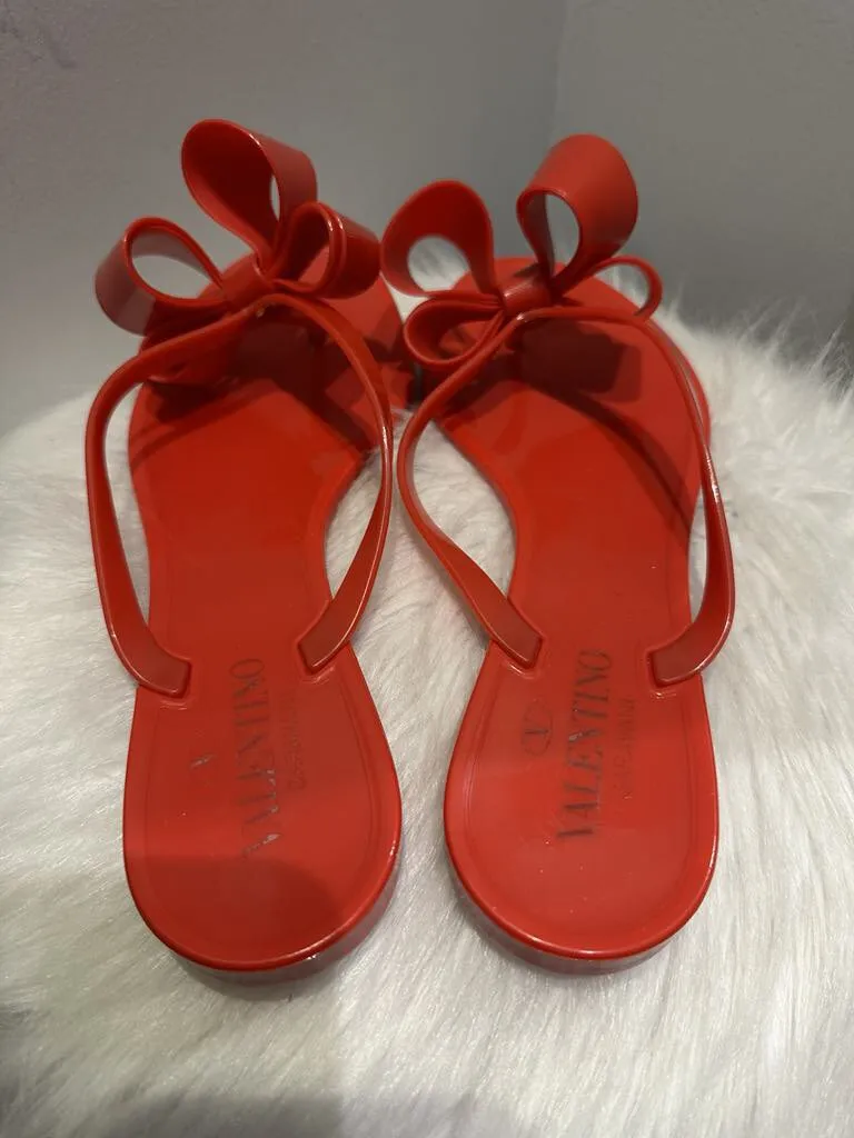 Valentino Garvani Bow Jelly Sandals - Size 39