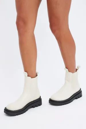 White Chelsea Boots