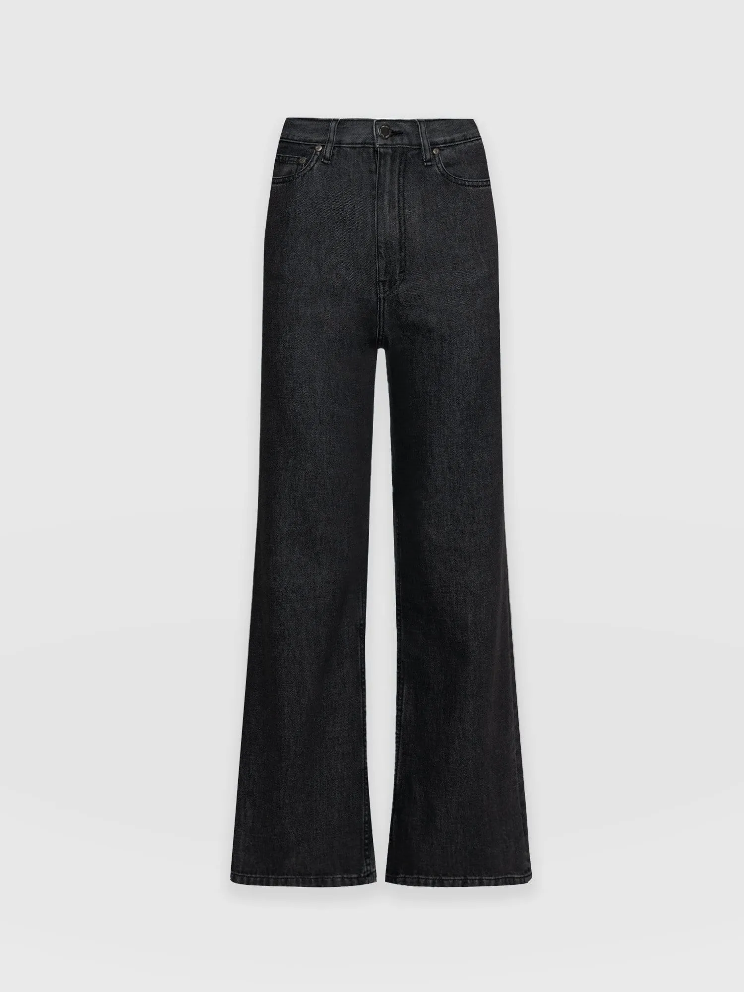 Wide Leg Jeans - Black Wash