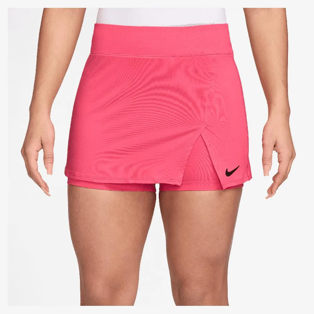 Womens Court Dri-Fit Victory 13 Inch Tennis Skort Aster Pink and Black