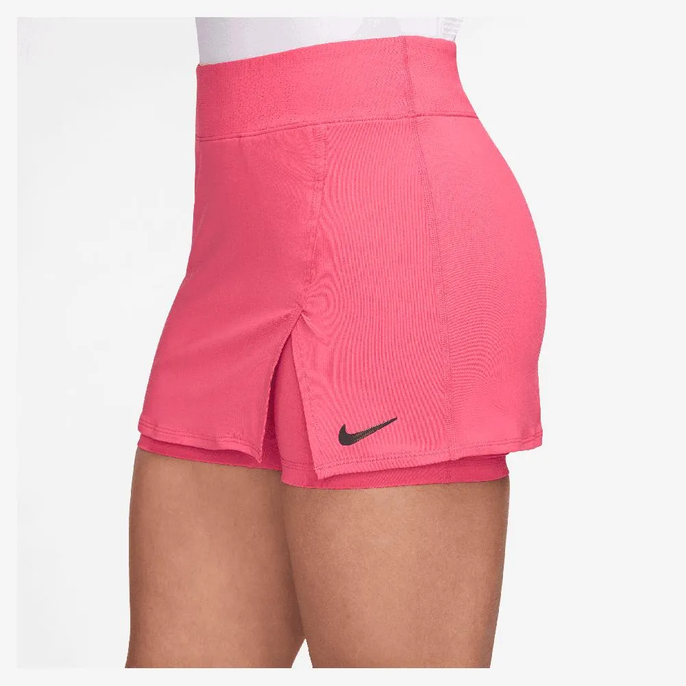 Womens Court Dri-Fit Victory 13 Inch Tennis Skort Aster Pink and Black