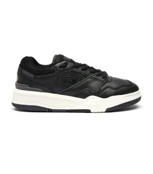 Women's Lineshot Leather Trainers Black/Dark Gray