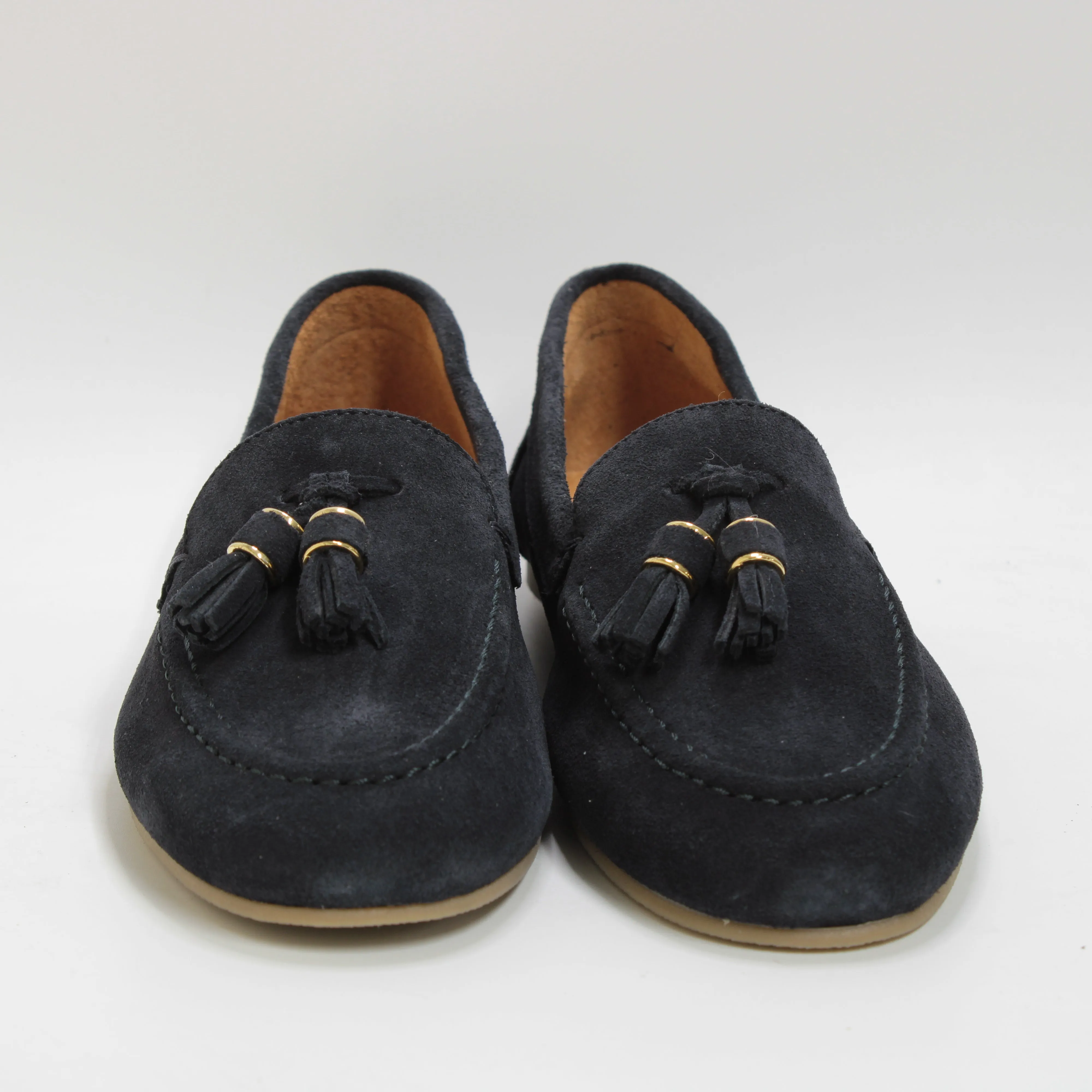 Womens Office Finty Tassel Loafers Navy Suede