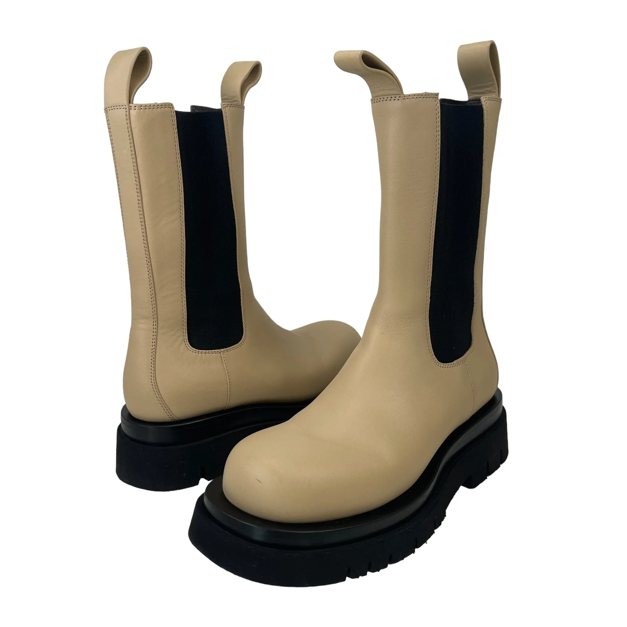Women's Tire Chelsea Boots Beige Size EU 37.5 / UK 4.5