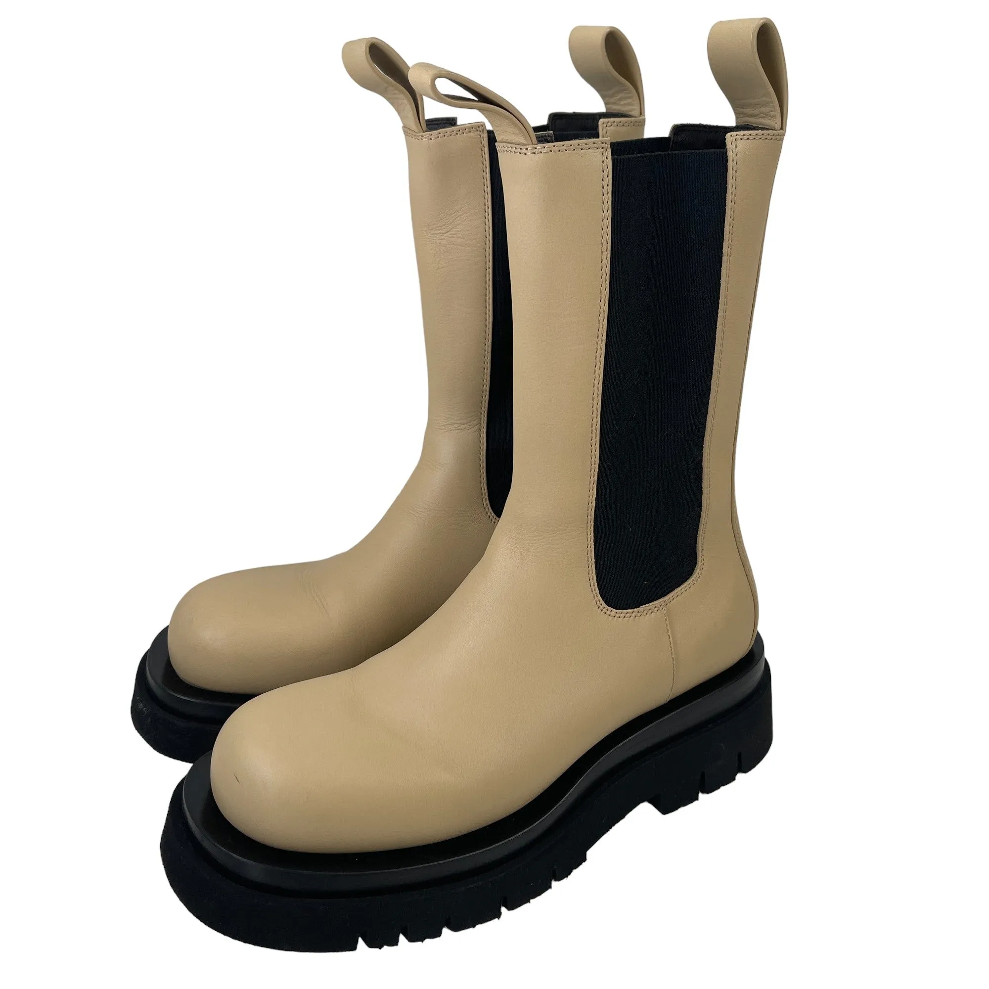 Women's Tire Chelsea Boots Beige Size EU 37.5 / UK 4.5